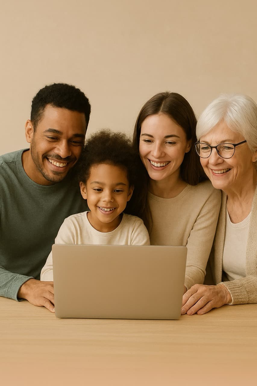 A family sharing a moment